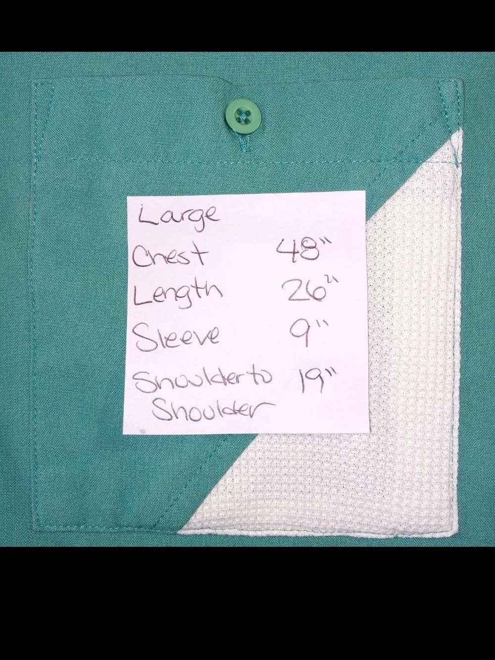Men's Tropi-Cool Teal and Cream Short-Sleeve Zip Shirt Jacket